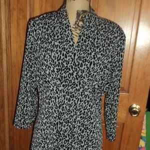 Sophisticated Animal Print Dress -- CHICO's Size 2